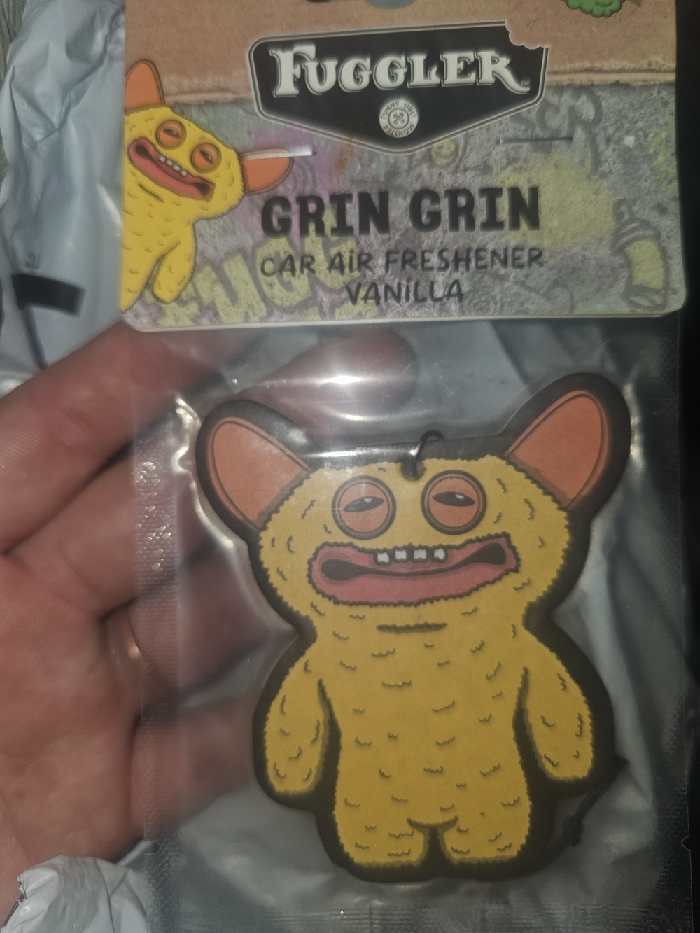 Fuggler Grin Grin Yellow Wall Decor Air Freshener